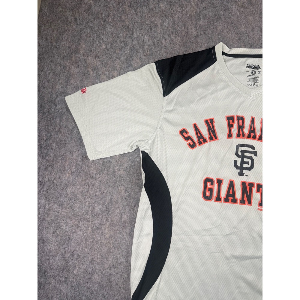 Stitches San Francisco Giants Jersey Men L Grey Polyester MLB Baseball Shirt NEW - Picture 3 of 12